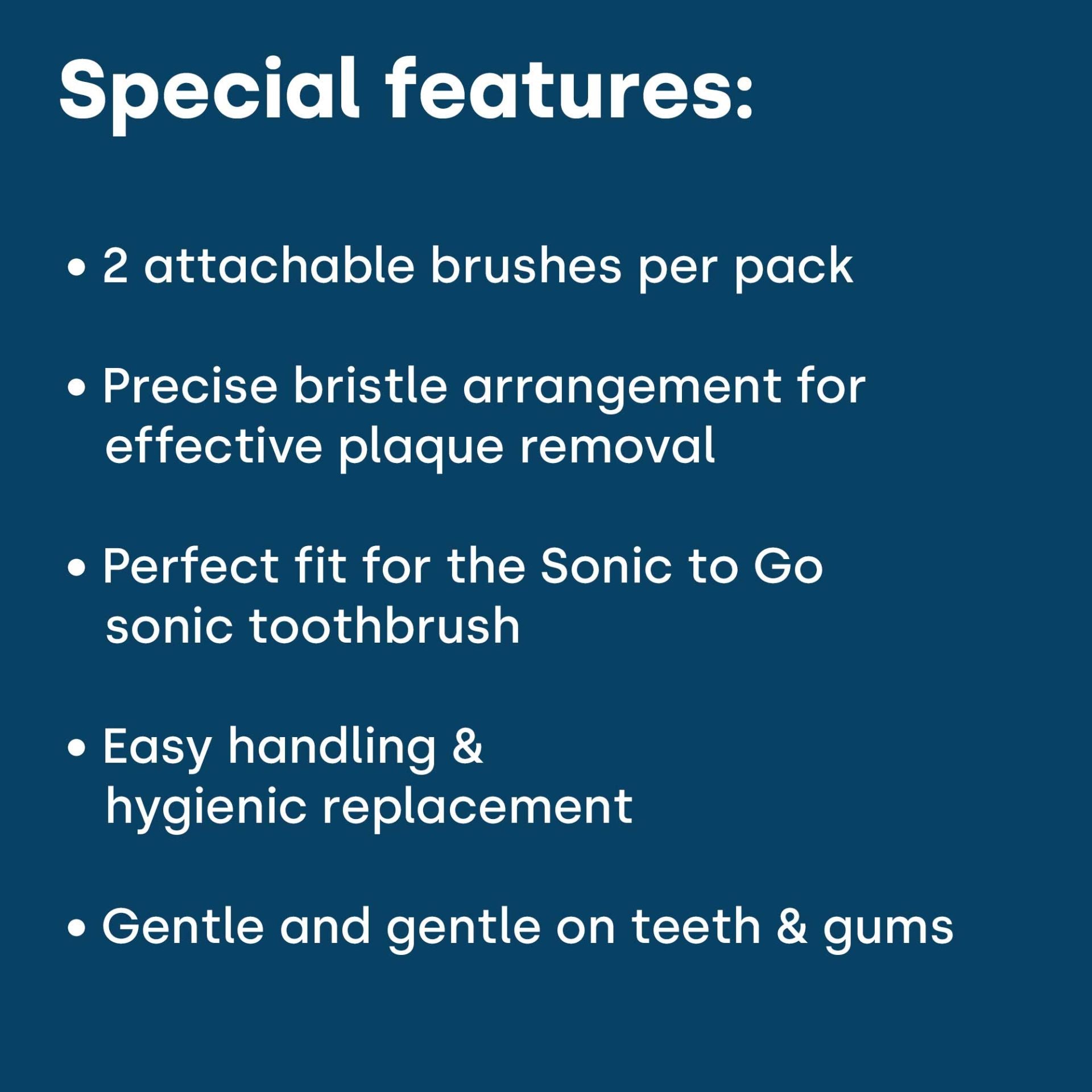 Têtes de brosse Sonic ToGo « blanches » 2 pcs. 