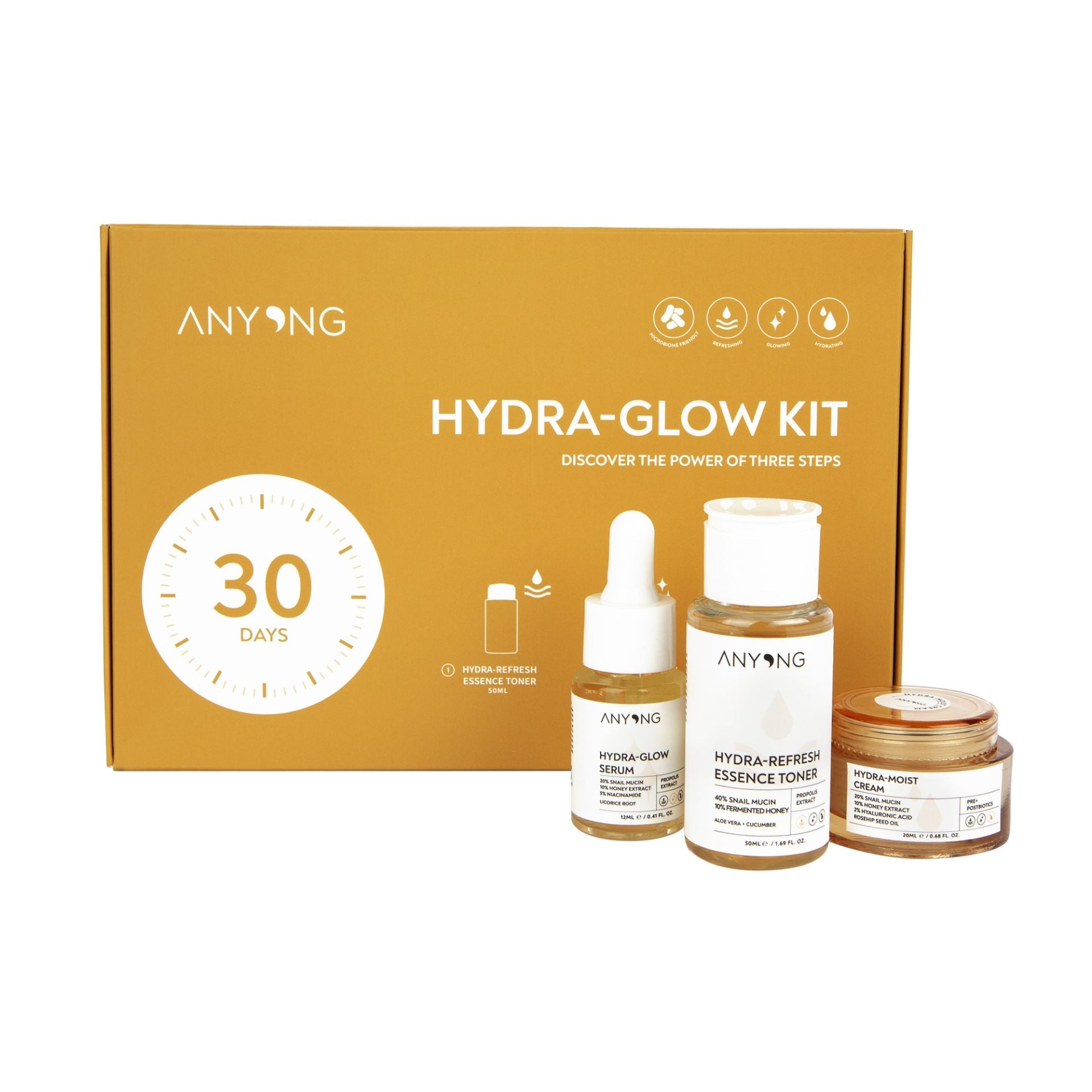 Coffret sérum visage HYDRA-GLOW KIT 30 jours