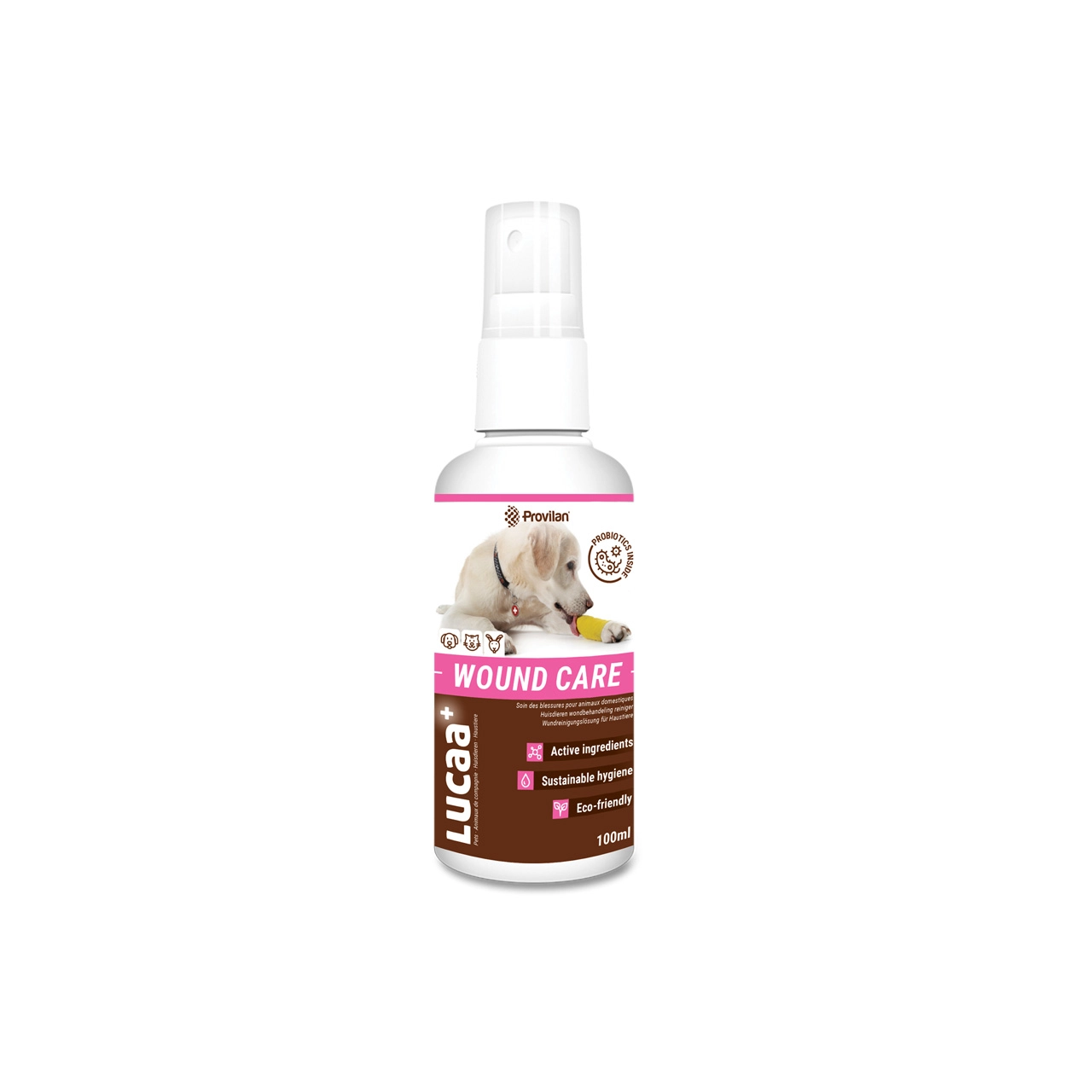 Lucaa+ Soluzione per la pulizia delle ferite degli animali domestici 100 ml
